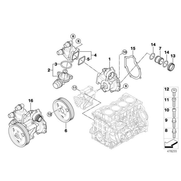 Obudowa termostatu BMW E46 E87 E81 E92 E93 E90 X3 E83 E84 X1 2,0i 316 318 320 116 118 120 N40 N42 N45 N46 - 11517572859