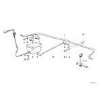Guma stabilizatora tył BMW E24 E28 628CSi 633CSI 635CSi 518i 520i 524d 524td 525e  525i 528i 535i M535i - 33551129225