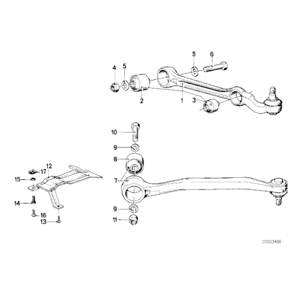 31121129363 Wahacz poprzeczny prawy BMW E23 728 730 732 733 735 745 - 31121129363 - Części oryginalne BMW Łódź | Sklep internetowy BMW