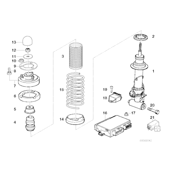 Podkładka uszczelniająca amortyzatora tył BMW E24 E32 E34 730 735 740 750 520 525 530 535 540 M5 635 - 33521129567