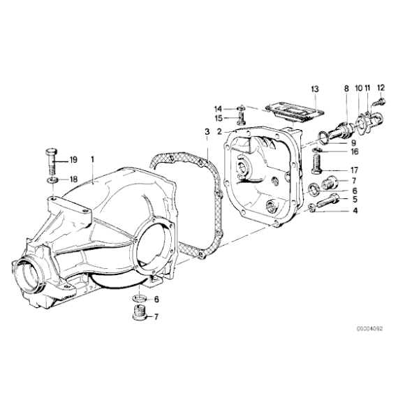 Poduszka mostu tył BMW E24 E28 628 633 635 518 520 524 525 525 528 535 - 33171129786