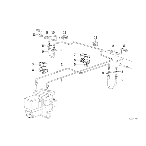 Uchwyt przewodu NIVO BMW E32 E34 520 525 530 535 540 730 735 740 750 - 37131131808