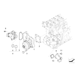 AT-Pompa wody M47N M57N M57N2 - Oryginał BMW - 11517806349