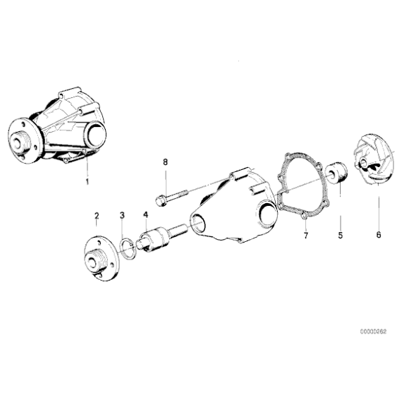 Pompa wody BMW E32 E34 E23 535i 530i 735i 730i M30 - 11519070761
