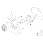 Wiatrak wentylatora BMW E34 E32 E39 E38 V8 530 535 540 730 740 750 840 - 11521712110