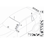 Klamra mocowanie listwy szyby przód BMW F25 F26 X3 X4 G29 Z4 - 51137379033