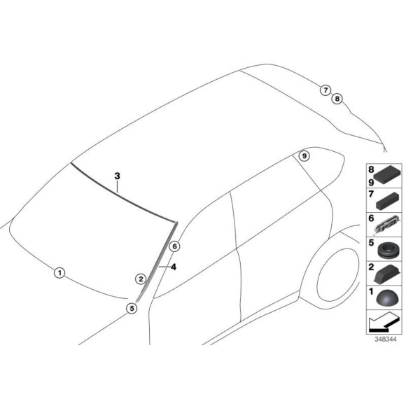 Zaczep BMW F15 F16 F85 F86 X5 X6 25d 28i 30d 35d 35i 40d 40e 50i M50dX - 51137361268