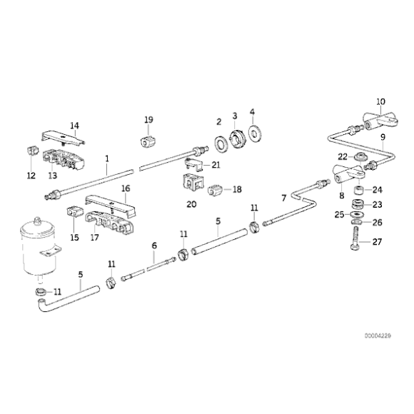 Uchwyt przewodu BMW E30 E31 E34 E38 320 325 840 850 525 725 728 730 740 750 - 37131133420