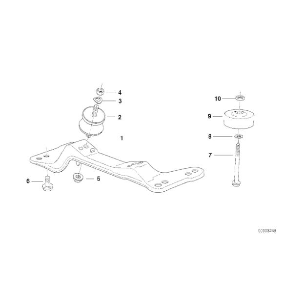 23711133487 Poduszka skrzyni biegów BMW E30 316i 318i M40 - 23711133487 - Części oryginalne BMW Łódź | Sklep internetowy BMW