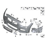 Wkładka zderzaka przód lewa BMW F87 M2 - 51118067021
