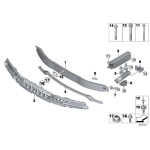 Wspornik zderzaka przód u dołu BMW F34 F34N 318 320 330 328 335 340 - 51118056967