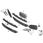 Kratka boczna zderzaka przód lewa zamknięta BMW F25 X3 F26 X4 - 51118056941