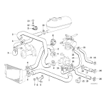 Przewód wąż chłodnicy BMW E30 E28 E34 M20 320 323 325 520 525 - 11531287651