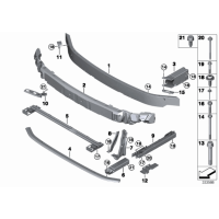 Poprzeczka pionowa prawa BMW F39 X2 F40 F45 F45NF46 F46N F48 MINI F54 F55 F56 F57 F60 - 51117301586