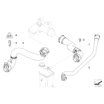 Przewód układu chłodzenia BMW E83 X3 2,5i 3,0i - 17123413819