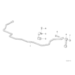 Łącznik stabilizatora tył BMW E31 840i 840CSi 850Ci 850CSi - 33551137766