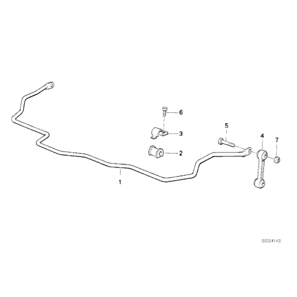 Łącznik stabilizatora tył BMW E31 840i 840CSi 850Ci 850CSi - 33551137766