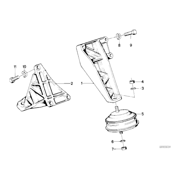 11811139019 Poduszka silnika BMW E34 E32 730i 735i 530i 535i M5 M30 - 11811139019 - Części oryginalne BMW Łódź | Sklep internetowy BMW