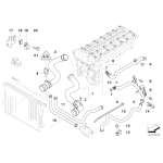 Wąż chłodnicy BMW E38 E39 728i 520i 523i 525i 528i 530i M54 M52 - 11531705224