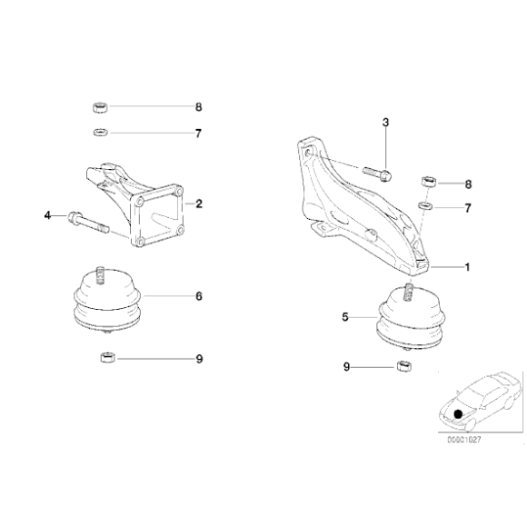 11811139883 Rubber mounting - 11811139883 - Części oryginalne BMW Łódź | Sklep internetowy BMW