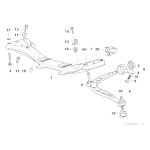 Śruba z kołnierzem zawieszenia przód BMW E36 316 318 320 323 325 328 M3 - 31101141214