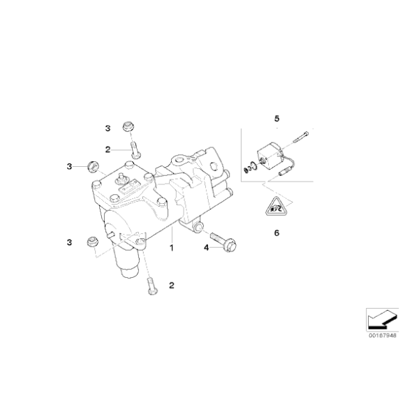 Przetwornik ukł. kierowniczego Servotronic BMW E38 728i 725tds 730i 730d 735i 740i 740d 750i - 32131141482