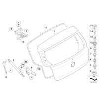 Siłownik pneumatyczny pokrywy bagażnika BMW E87 E87N E81 116 118 120 123 130 - 51247060622