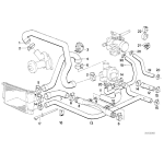 Przewód elastyczny układu chłodzenia wąż BMW E34 520i 525i M20 - 11531722214
