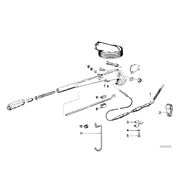 Linka hamulca ręcznego BMW E12 - 34411152373