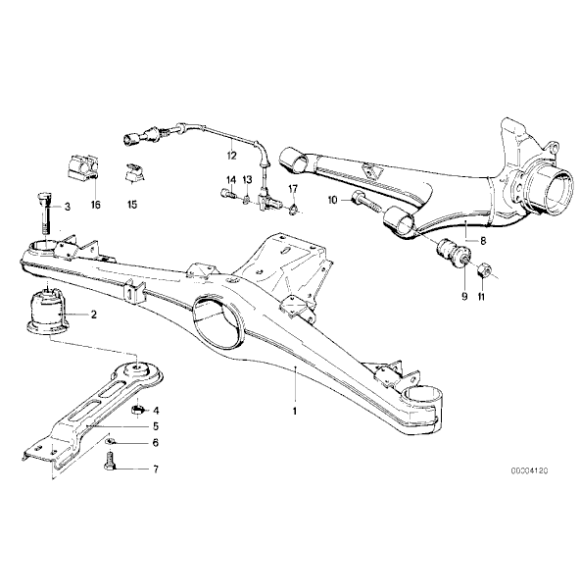 Uchwyt przewodu ABS BMW E23 E24 E28 728 732 733 735 628 635 518 520 524 528 535 M5 - 34521154059