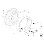 Zestaw montażowy szczęk ham. ręcznego BMW E30 316i 318i 318is 320i 323i 325i 324td - 34211154448