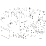 Przewód układu chłodzenia BMW E39 520i 523i 528i M52 - 11531740481