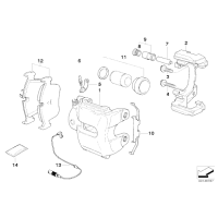 Zestaw naprawczy zacisku ham przód BMW E60 E61 E63 E64 E65 E53 745d 750i 535d 550i M5 635d 650i M6 - 34116759165