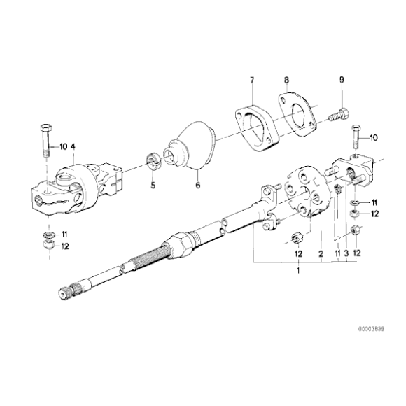 32311155522 Tarcza przegubowa wału kolumny kierowniczej BMW E28 E30 524 528 316 318 320 323 325 M3 - 32311155522 - Części oryginalne BMW Łódź | Sklep internetowy BMW
