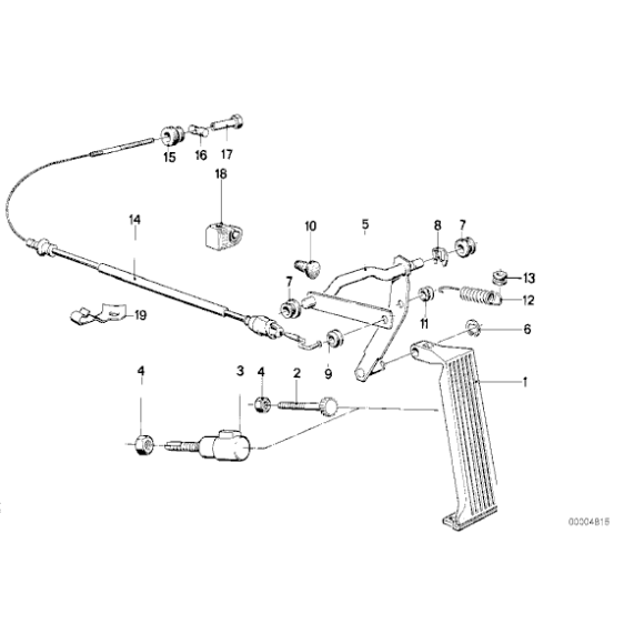 Pedał gazu BMW E30 316 318 320 325 - 35411156488