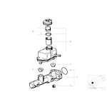 Uszczelka zbiorniczka płynu hamulcowego BMW E30 E32 E34 E36 E38 E39 Z3 - 34321157396