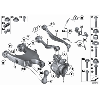 Czujnik ABS  DSC tył BMW F01 F02 730 740 750 760 - 34526775864