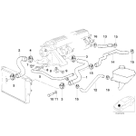 Przewód ukł. chłodzenia BMW E36 E39 E38 325td 325tds 725tds 525td 525tds M51- 11532246689