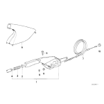 Cięgno linka hamulca ręcznego BMW 840i 840Ci 850Ci 850CSi - 34411158672