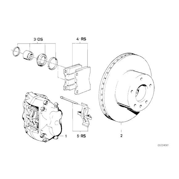Klocki hamulcowe przód BMW E12 E23 E24 E26 M1 - 34111159261