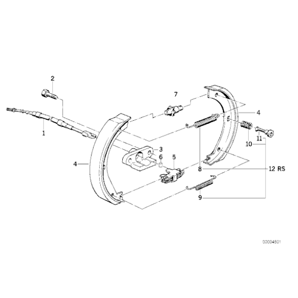 Szczęki hamulcowe ręcznego E30 - Oryginał BMW - 34411159467