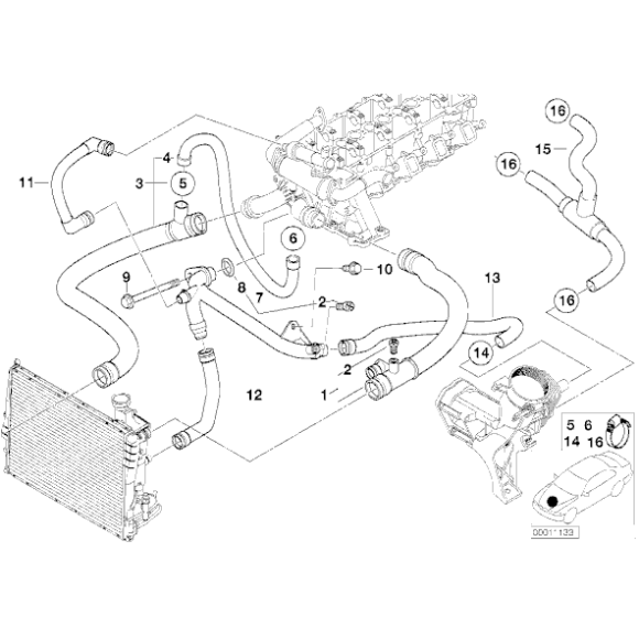 Przewód elastyczny układu chłodzenia - 11532247309