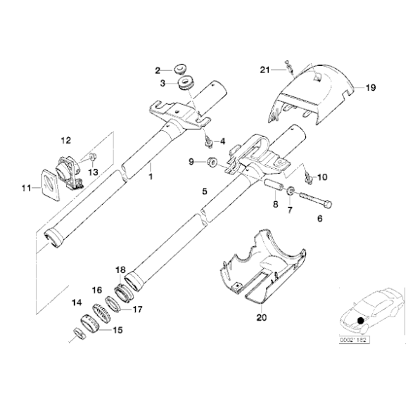 Obudowa mocowanie kolumny kierownicy BMW E36 Z3 316 318 320 323 325 328 - 32311159760