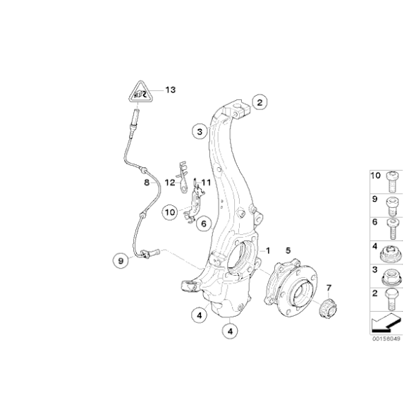 Czujnik ABS DXC przód BMW X5 X6 E70 E71 F15 F16 F85 F86 25dX 28iX 30dX 35dX 35iX 40dX 40eX 50iC M50dX - 34526771776