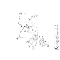 Czujnik ABS DXC przód BMW X5 X6 E70 E71 F15 F16 F85 F86 25dX 28iX 30dX 35dX 35iX 40dX 40eX 50iC M50dX - 34526771776