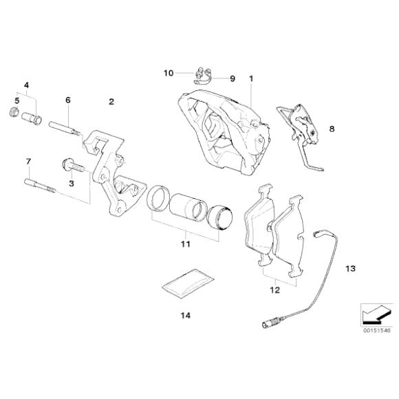 Czujnik klocków przód prawy BMW E90 E92 E93 M3 limusine coupe cabrio - 34352283405