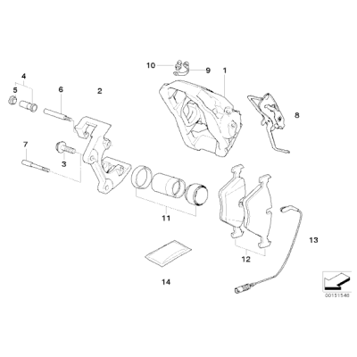 Czujnik klocków przód prawy BMW E90 E92 E93 M3 limusine coupe cabrio - 34352283405