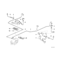 Uchwyt przewodu hamulcowego, lewy - 34321159935