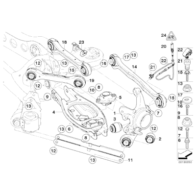Czujnik impulsów DXC ABS tył BMW E90 E91 E92 E93 320xd 325xi 328xi 330xi 330xd 335xi 335xd - 34526764859