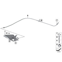 Linka hamulca ręcznego lewa MINI R60 R61 Cooper One - 34409813389